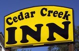 Cedar Creek Inn in Bertram sign
